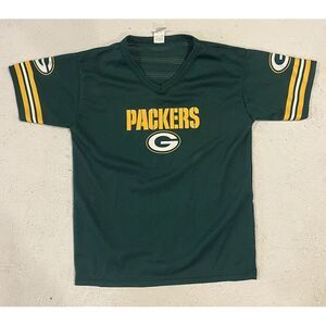 Vintage Green Bay Packers Franklin Sports Mesh Green‎ Yellow Youth M Jersey